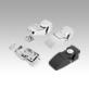 Latches, zinc with sheet metal bracket, fastening holes concealed