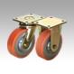 Welded steel swivel and fixed castors with Extrathane® tread, heavy-duty version