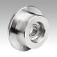 Guide rollers, steel with flange one side
