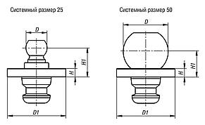 Крепежный комплект для зажимных приспособлений в нулевой точке для стабилизатора заготовки