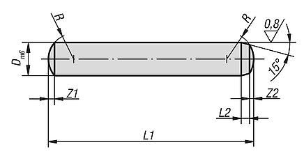 Silindirik pimler DIN 6325