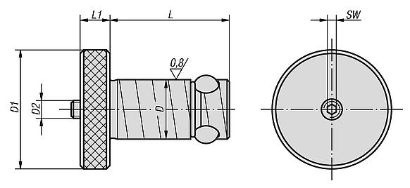 Konumlandırma silindiri Ball Lock