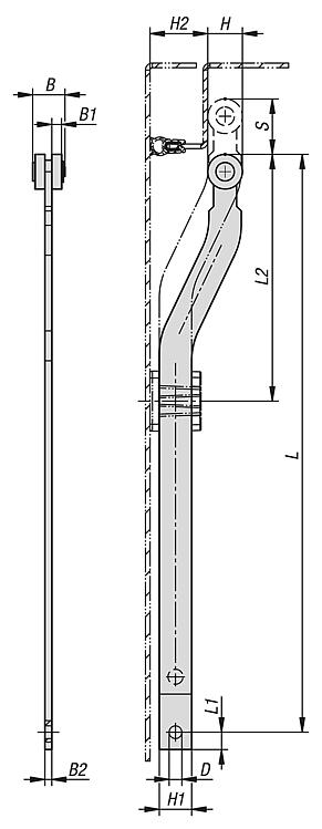 Flat bars, steel for swivel grips.