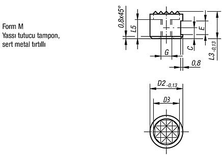 Yuvarlak tutucu tamponlar, Form M