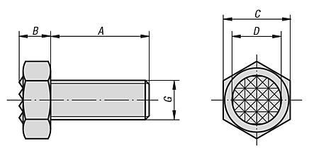 Gripper screws hexagonal 