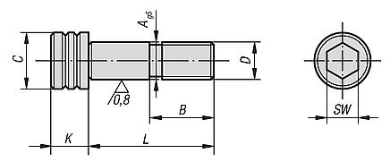 Ayar cıvataları Form B