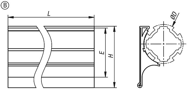 Etiket taşıyıcı Ø30 Tip I, şeffaf, kendinden yapışan, Form B, düz