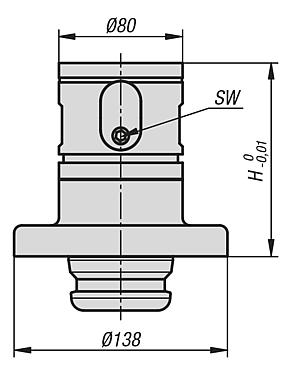 UNILOCK, 5 akslı redüksiyon adaptörü sistem boyutu 138 mm