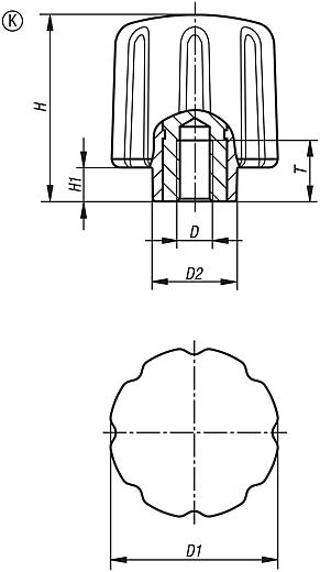 Gerdirme kolu, ergonomik, içten dişli