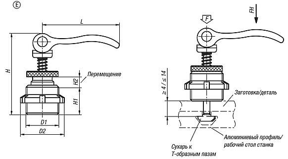 Эксцентриковые зажимные упорные модули
