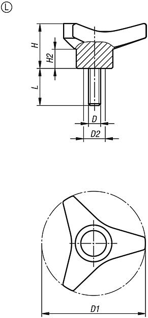 Üç kollu tutucular, Form L